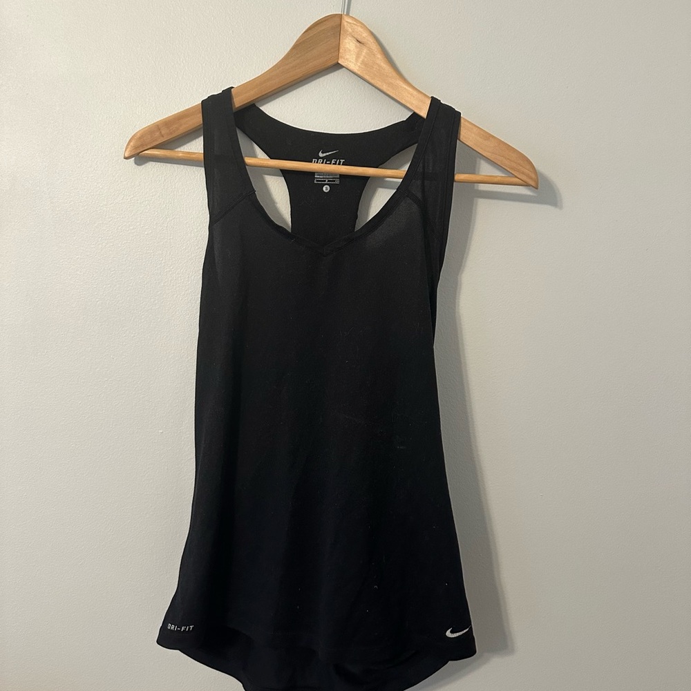 Nike Black Fitted Sleeveless Tank Top